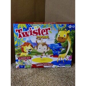 Hasbro Twister Junior 2 Games In 1 Double Sided Animal Safari & Animal Party NEW